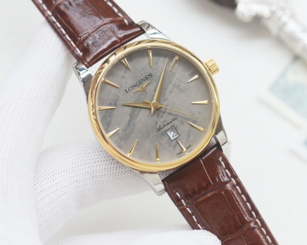 Longines Men's Elegant Automatic Watch with Leather Strap,40mm Diameter 1 Longines Men's Elegant Automatic Watch with Leather Strap,40mm Diameter
