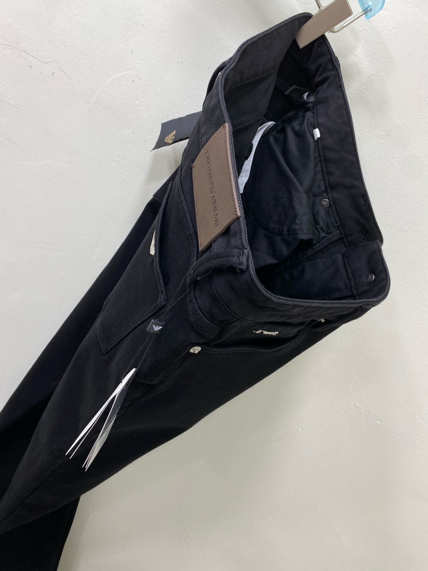 🎊加薄绒🎊EMA男裤 小直筒版型 加绒加厚 带弹力 洗水黑色码数：30.31.32.33.34.36.3