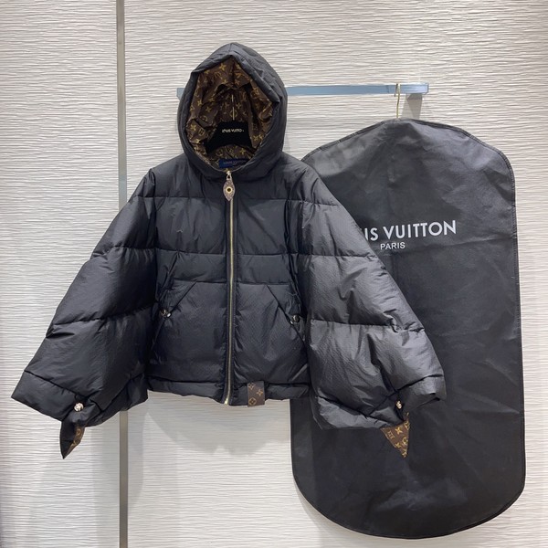 Louis Vuitton AAAAA Clothing Down Jacket White Printing Duck Down Winter Collection