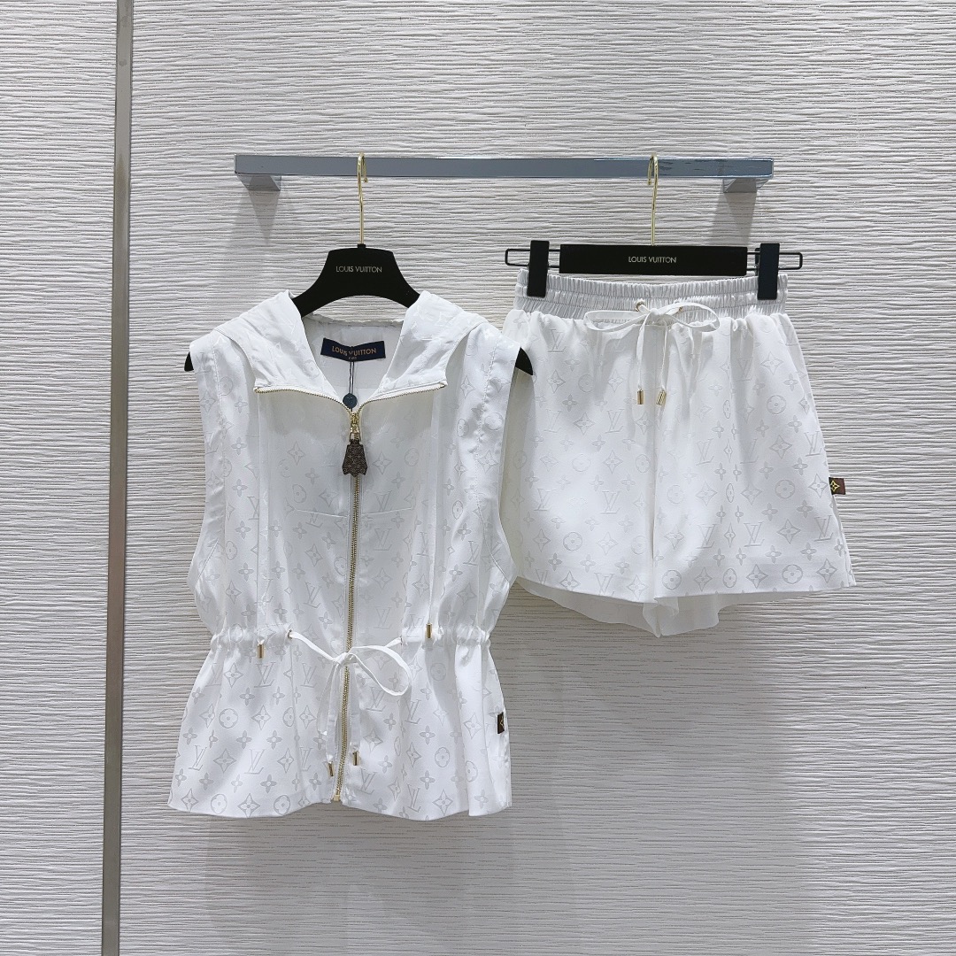 Louis Vuitton spiegelkwaliteit
 Kleding Korte Broek Vest Bovenzijde met capuchon