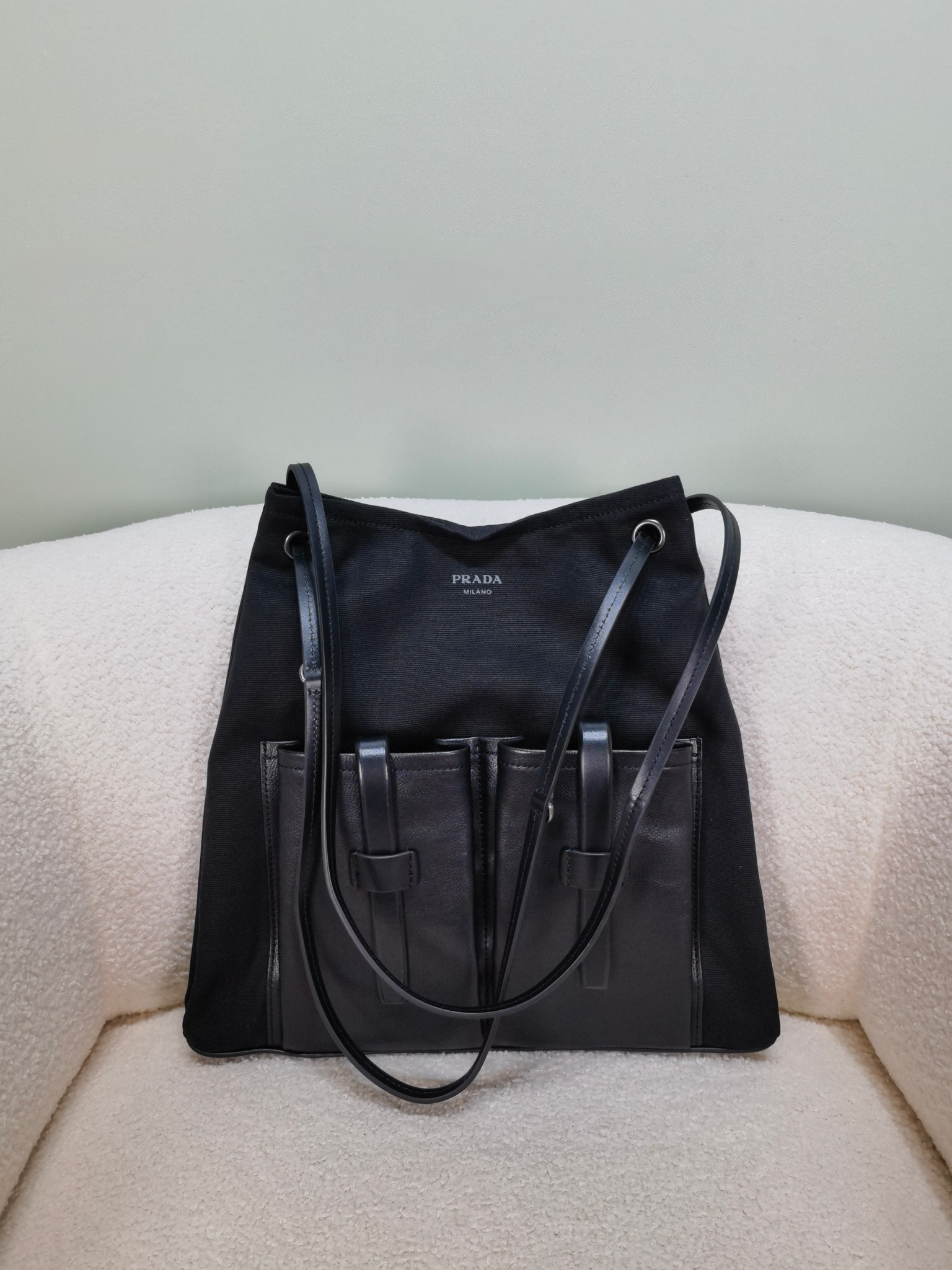 Сумка-тоут Prada Route из нейлона и кожи
