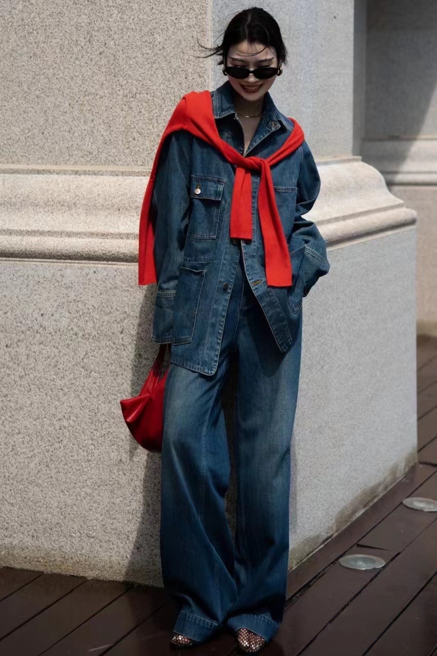 High-End Women’s Suit Package: MM6 Retropic Cowboy Style with Stylish Coats and Pants - 图片 4
