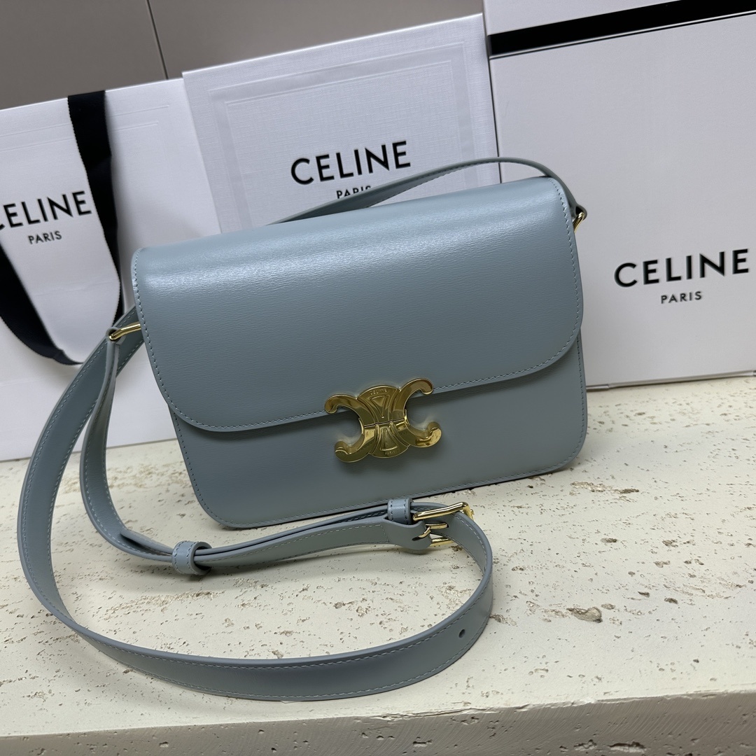 CETRIOMPHE中号手搓纹小牛皮肩背包9X6X3英寸22X16.5X7厘米100%小牛皮金色金属件1