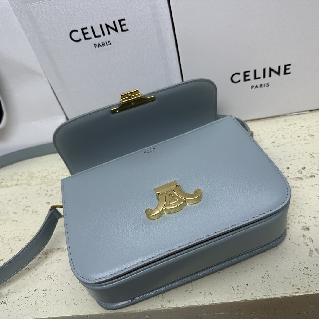CETRIOMPHE中号手搓纹小牛皮肩背包9X6X3英寸22X16.5X7厘米100%小牛皮金色金属件1