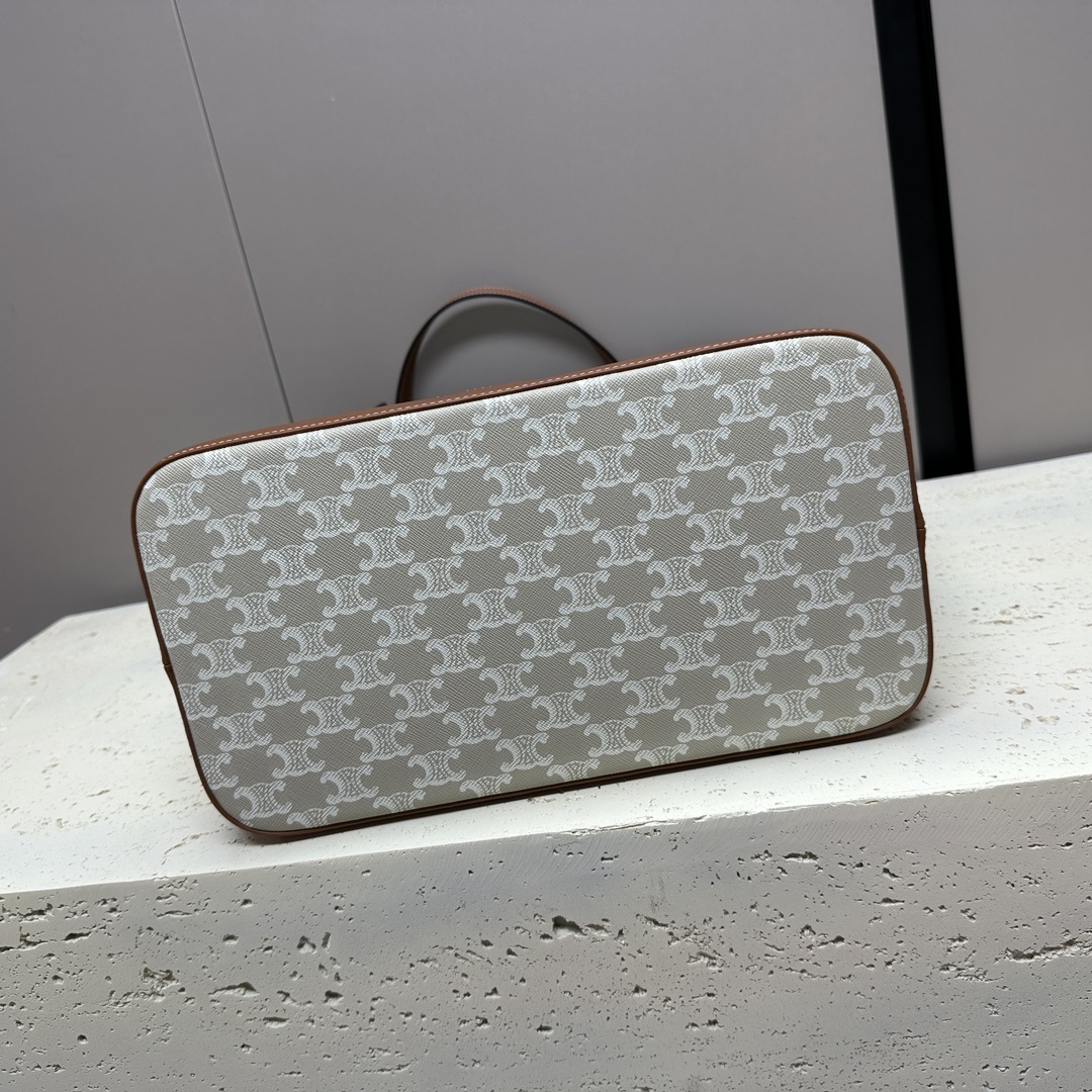 CABAS中号标志印花牛皮革手袋黄褐色12X12X6英寸31.5X31.5X16厘米本款型可装下普通屏幕