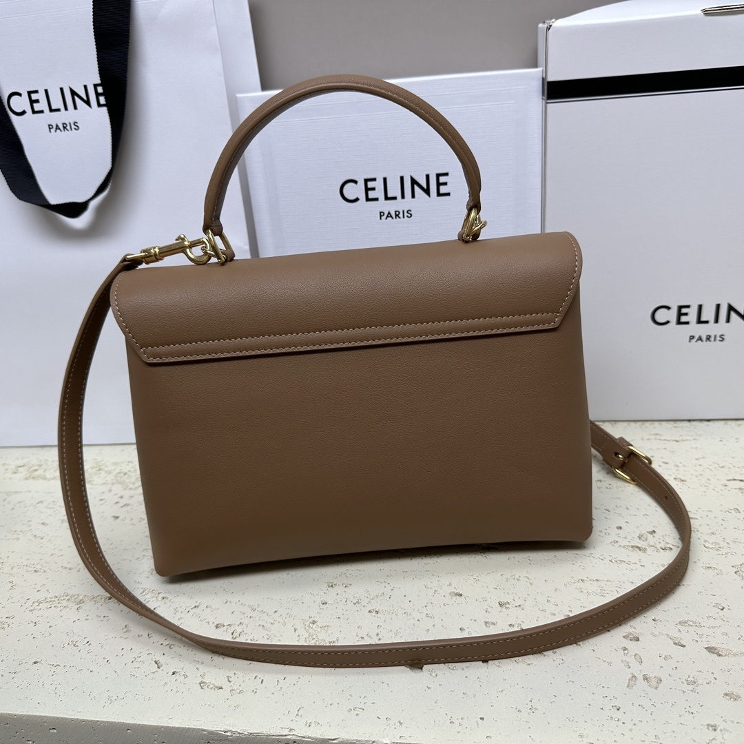 NINO中号柔软牛皮革手袋10X7X4英寸25X17.5X10厘米牛皮革羊皮革衬里金色饰面手提肩背和斜挎