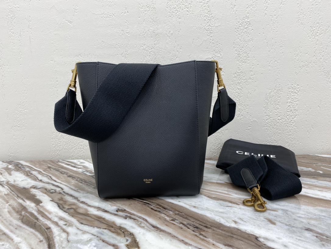 Celine Sangle Borse Crossbody & Borse a Tracolla Oro Pelle di vitello bovina Lana