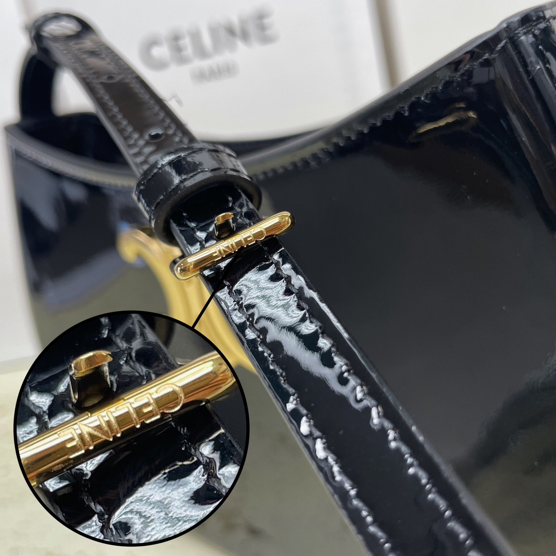 Celine 115703 ATLLY armpit bag ~ counter all steel hardware
