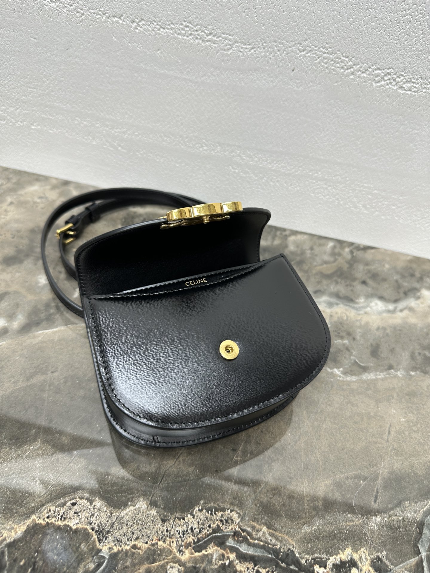 🆕 【升级全钢五金】BESACE TRIOMPHE迷你手搓纹手袋6 X 5 X 2英寸(15.5 X 1