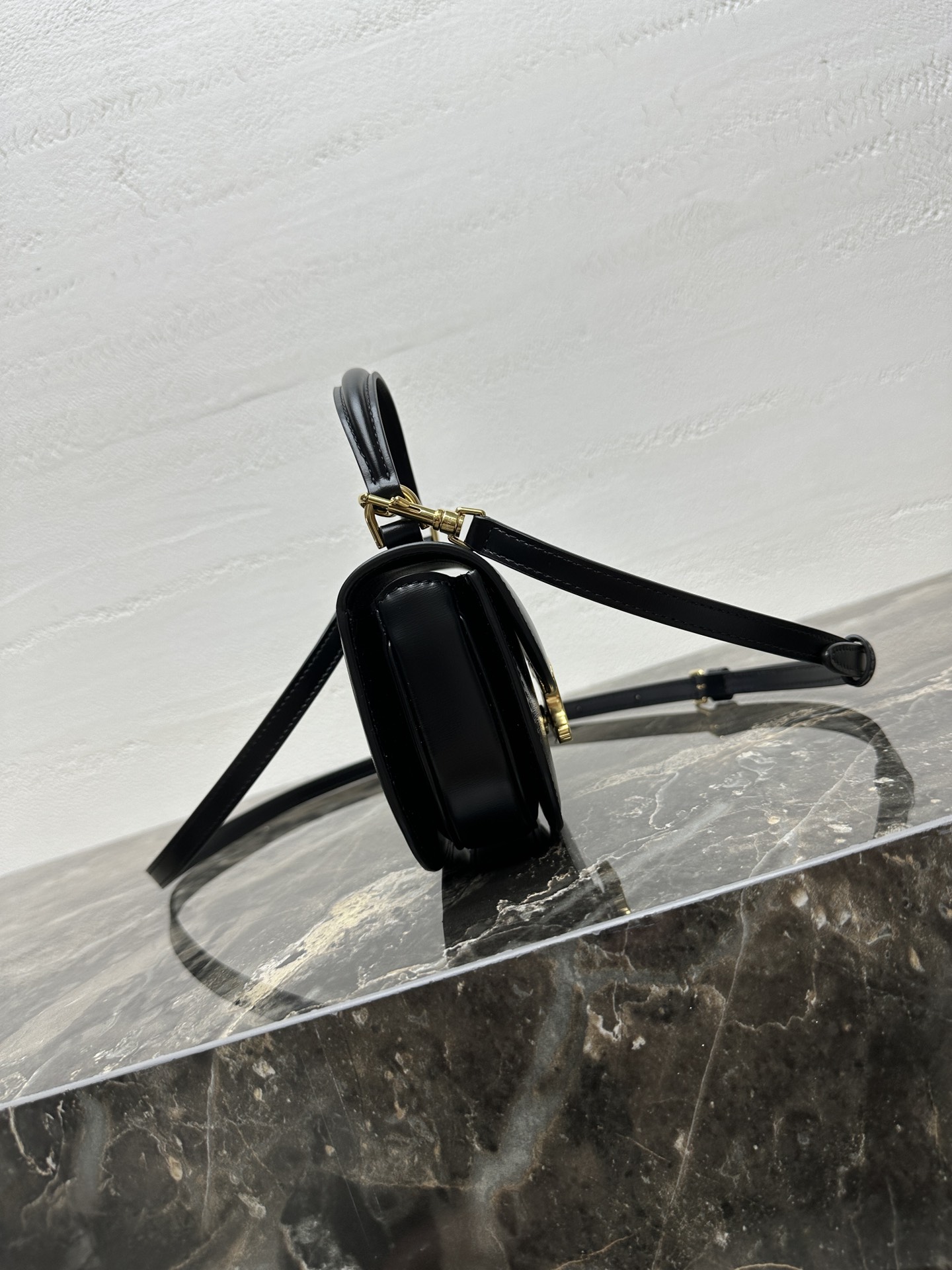 🆕 【升级全钢五金】BESACE TRIOMPHE迷你手搓纹手袋6 X 5 X 2英寸(15.5 X 1