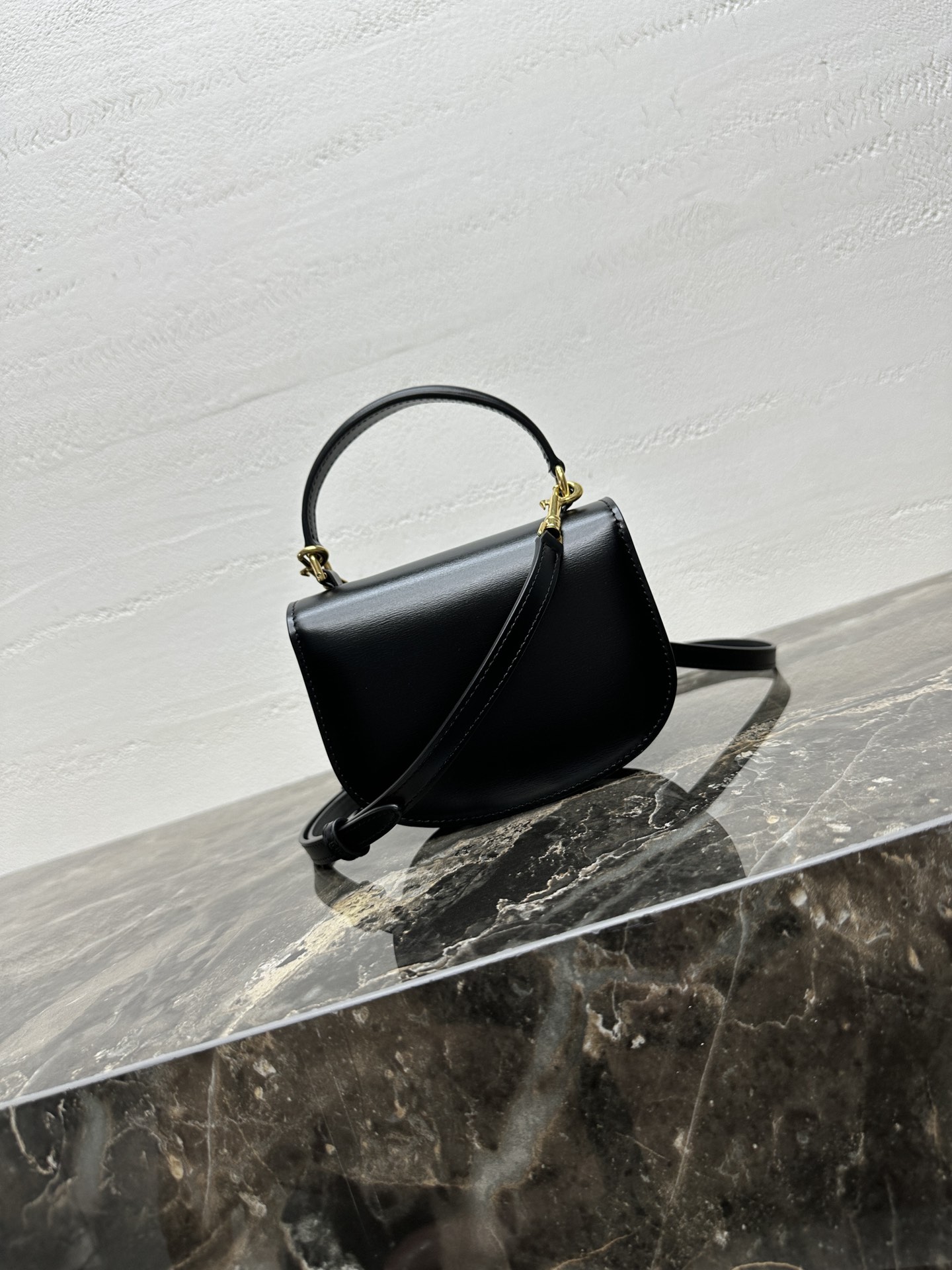 🆕 【升级全钢五金】BESACE TRIOMPHE迷你手搓纹手袋6 X 5 X 2英寸(15.5 X 1