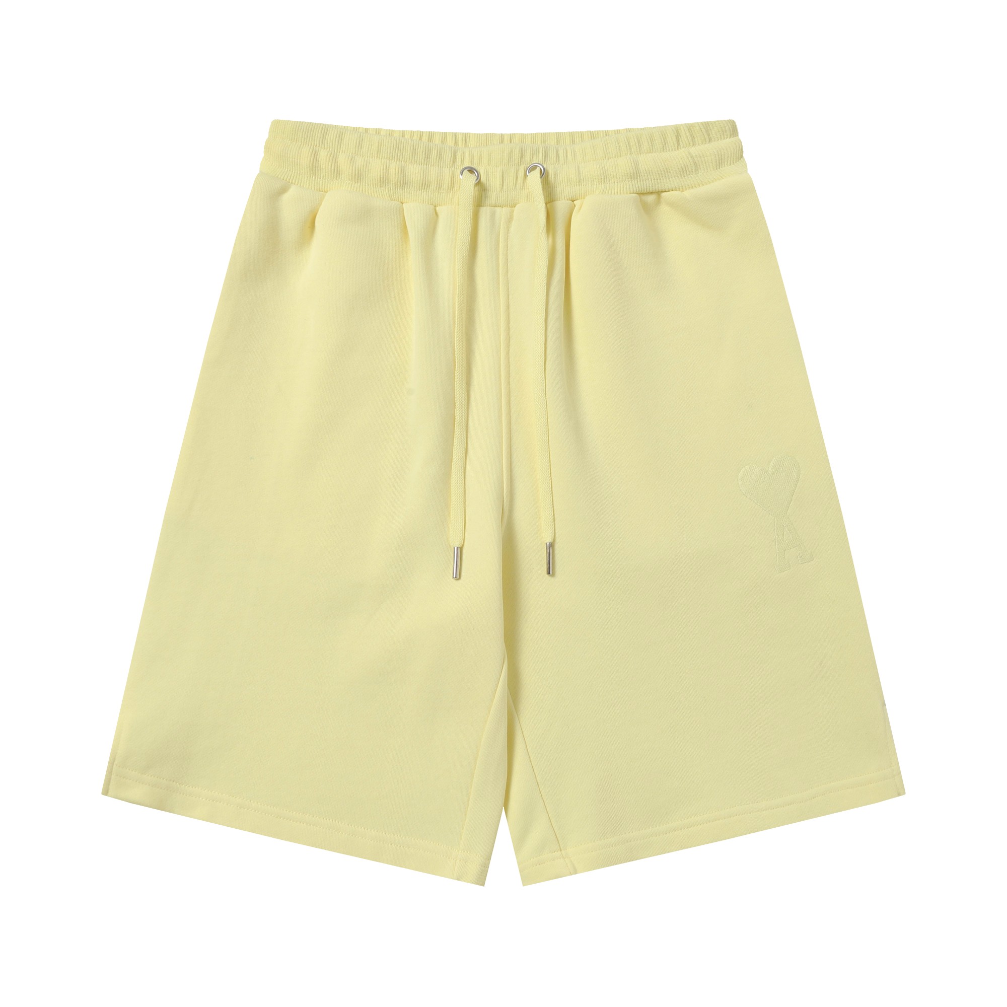 P78 款号:522 AMI春夏短裤系列~ 重磅厚实高克重 纯棉380克重毛圈 细节到位 质量过关 支持对比 S-XL 四个码数 颜色:黄色