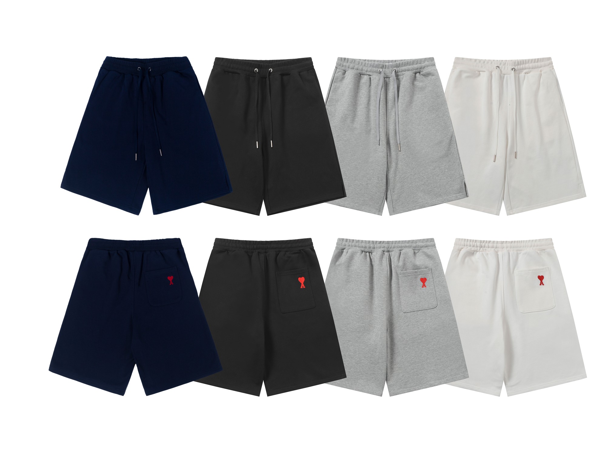 P78 款号:525 AMI春夏短裤系列~ 重磅厚实高克重 纯棉380克重毛圈 细节到位 质量过关 支持对比 S-XL 四个码数 85-200斤可穿 颜色:藏青