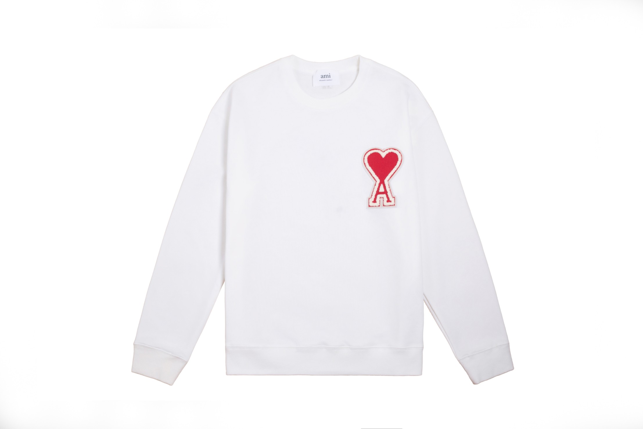 款号:MQ901 P78
AMI 25秋冬新品经典大爱心章仔圆领套头卫衣 订制360克纯绵面料 高版本 新主麦 洗水麦 男女同款 颜色:白色红心,尺码:S-XL