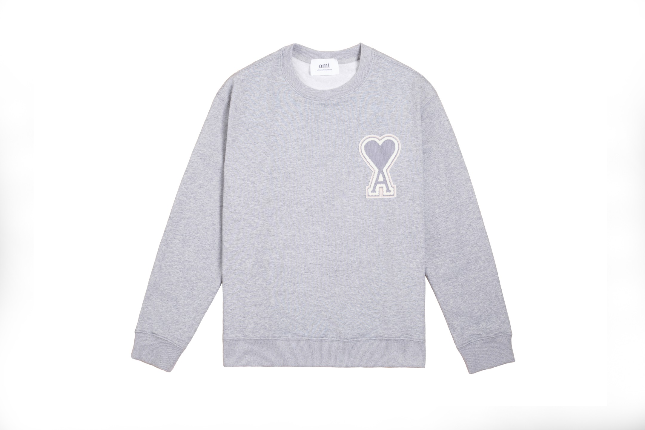 款号:MQ901 P78
AMI 25秋冬新品经典大爱心章仔圆领套头卫衣 订制360克纯绵面料 高版本 新主麦 洗水麦 男女同款 颜色:花灰色 尺码:S-XL