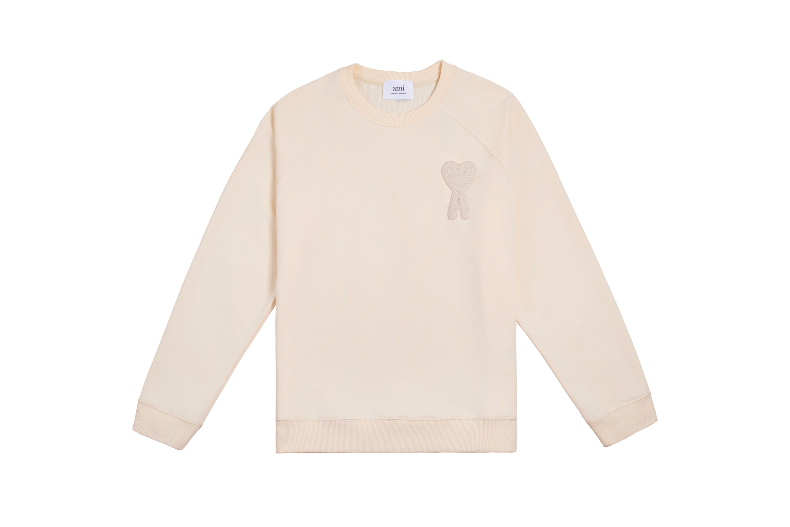 MQ906 P82
AMI 25秋冬新品经典大爱心章仔圆领套头卫衣 订制360克纯绵面料 高版本 新主麦 洗水麦 男女同款 颜色:杏杏 尺码:S-XL