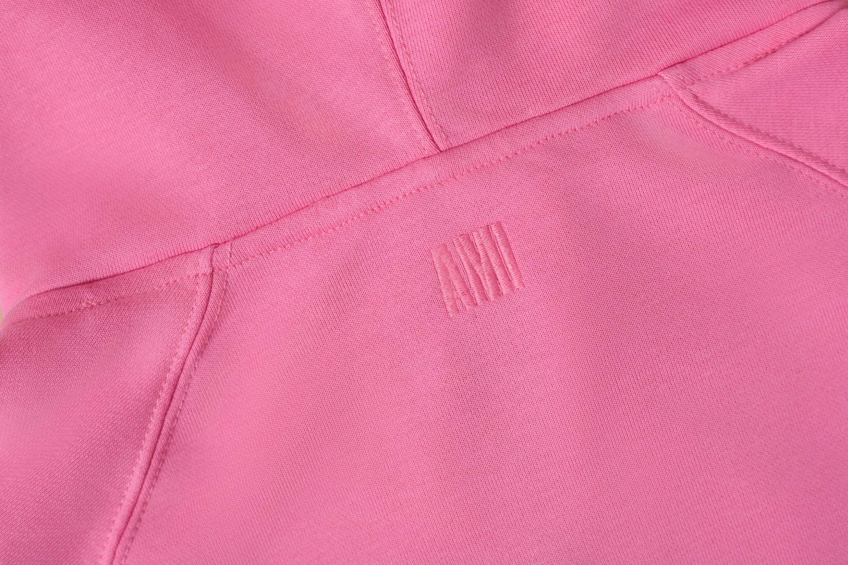 Ami Paris Sudadera con Capucha y Cremallera Bordada con Corazón Rosa 5 a1756046524233 3556