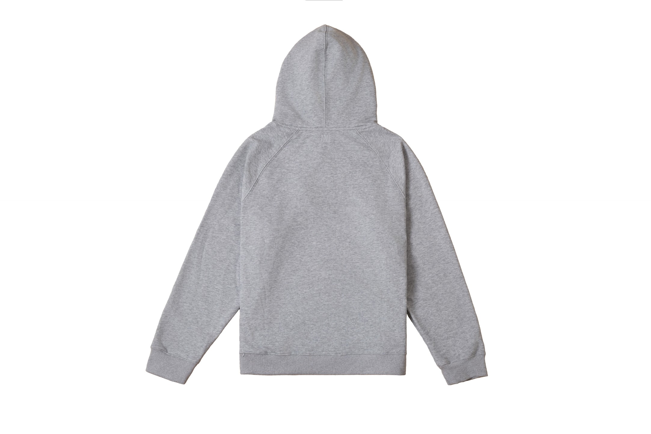 Ami Paris Sudadera con Capucha y Cremallera con Bordado de Corazón - Gris 3 a1756046642818 5557