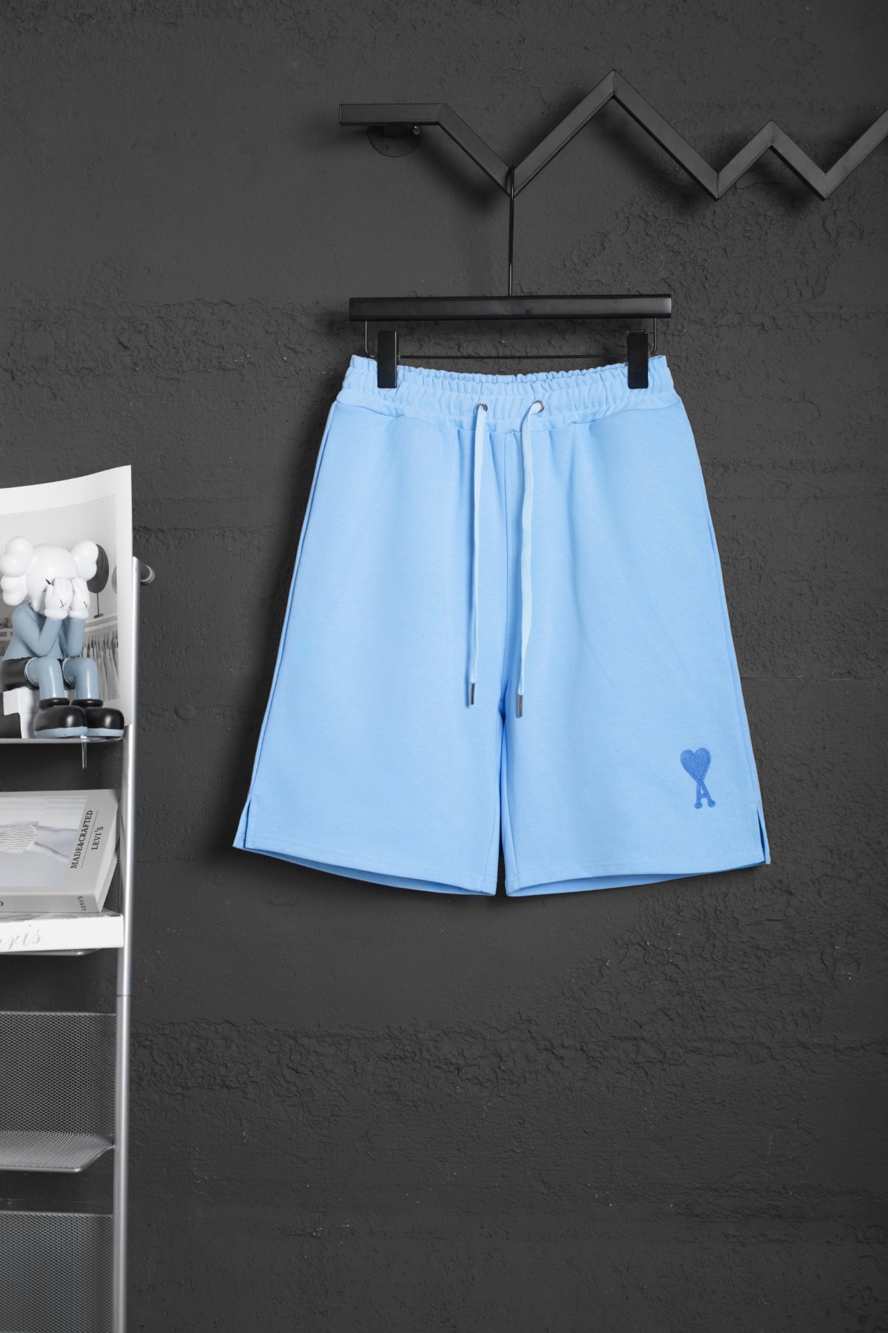 P73 N.º de modelo: 526 Serie de pantalones cortos AMI primavera/verano~ Algodón puro pesado y grueso de alto gramaje, t…