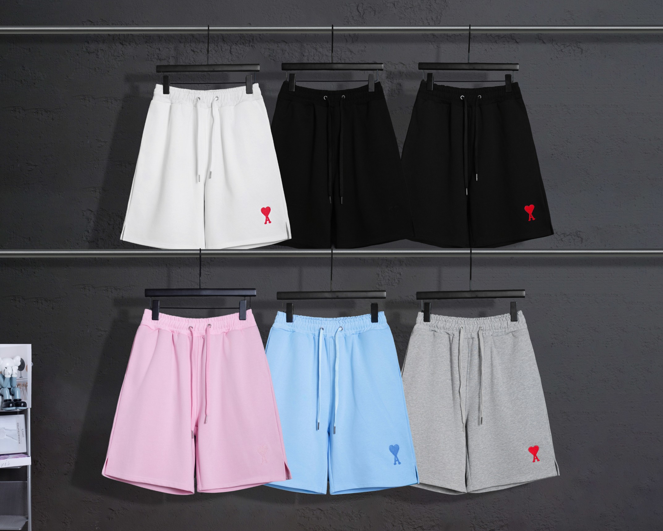 P73 N.º de modelo: 526 Serie de pantalones cortos AMI primavera/verano~ Algodón puro pesado y grueso de alto gramaje, t…
