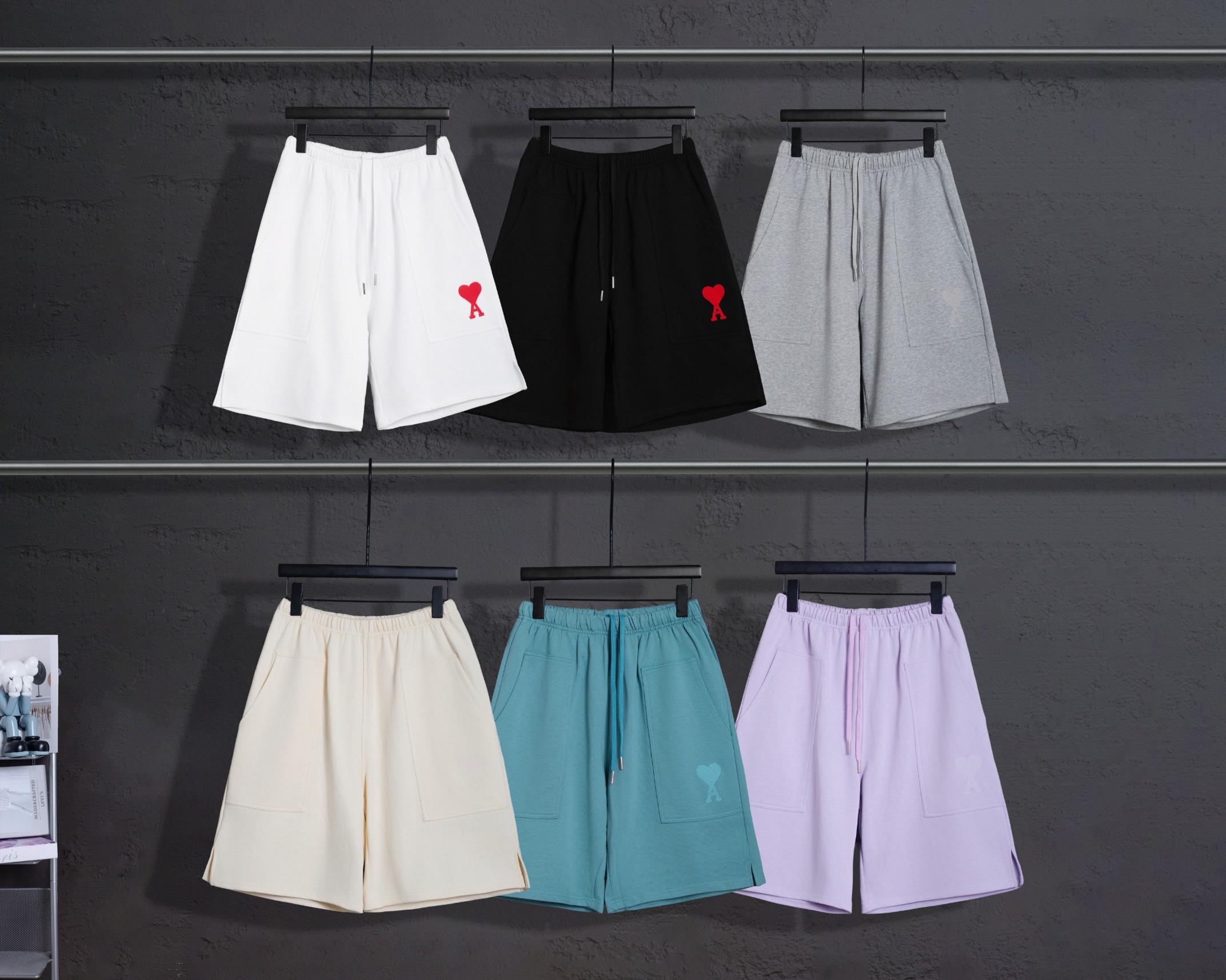 P73 Modelo: 521 Serie de pantalones cortos AMI primavera/verano ~ Peso pesado y grueso, algodón puro 380g de …