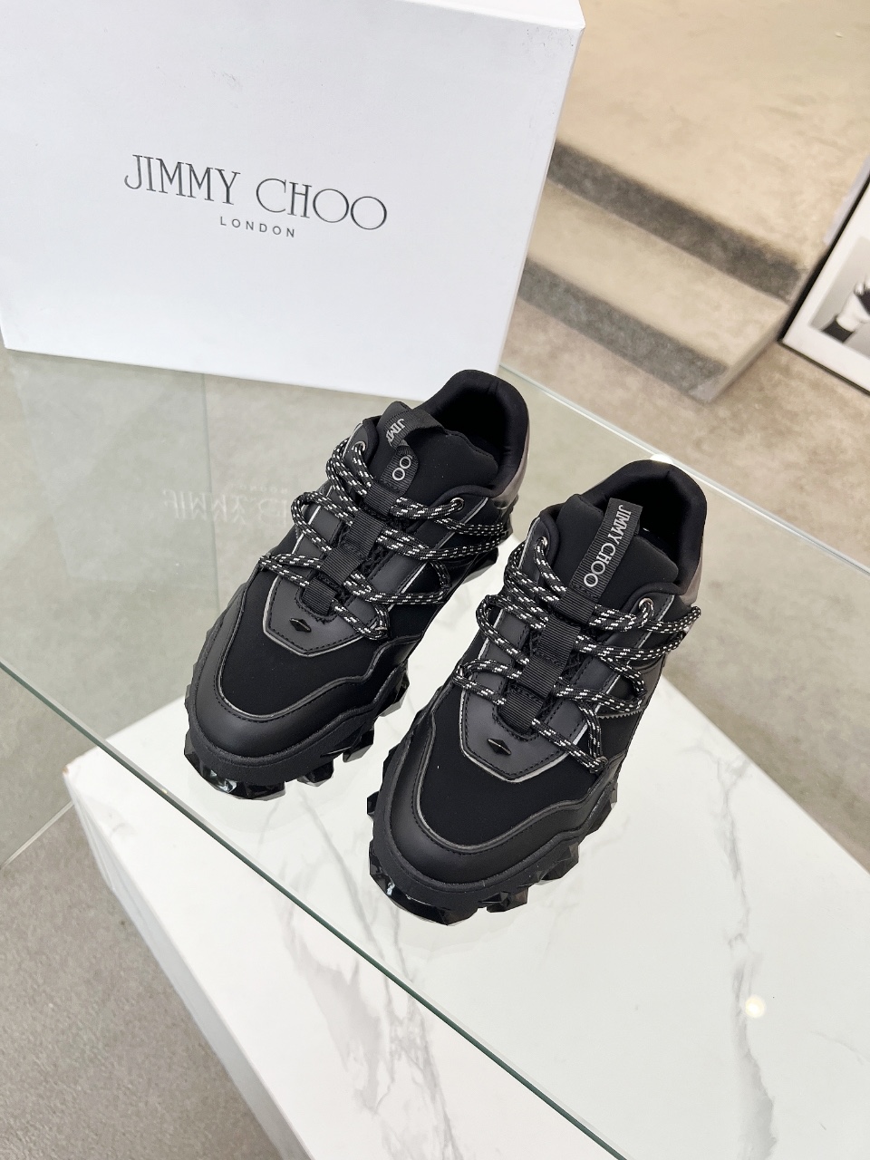 Jimmy Choo Diamond X II Sneakers: Leather, Comfortable, and Fashionable 2 i1757839994369 9977 0 0