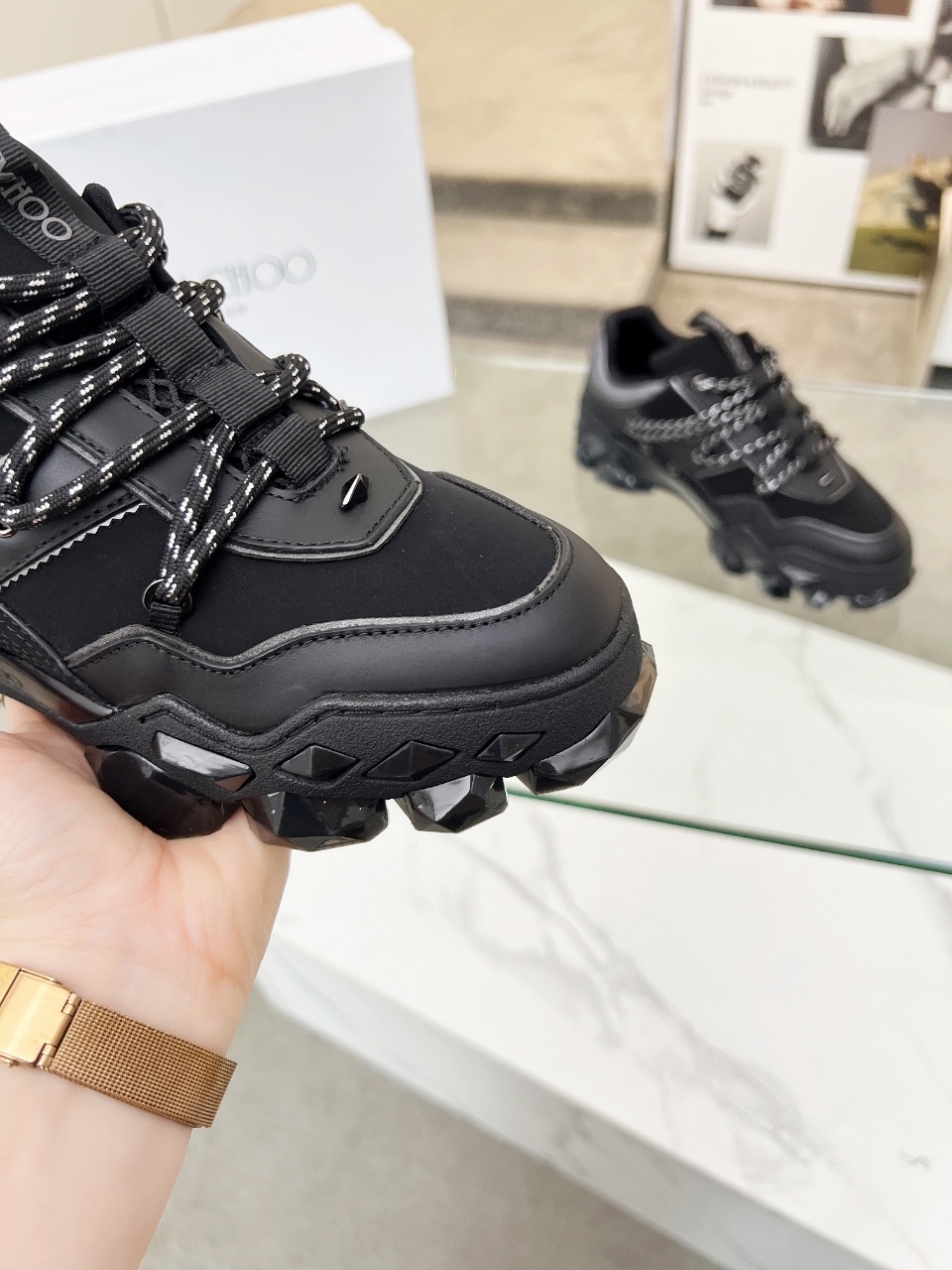 Jimmy Choo Diamond X II Sneakers: Leather, Comfortable, and Fashionable 8 i1757839994401 1187 0 6