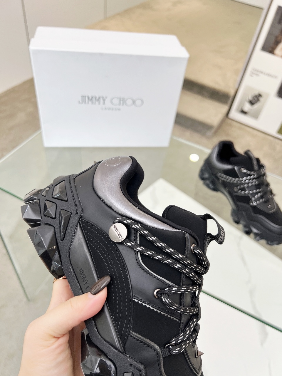 Jimmy Choo Diamond X II Sneakers: Leather, Comfortable, and Fashionable 9 i1757840009438 4237 0 7