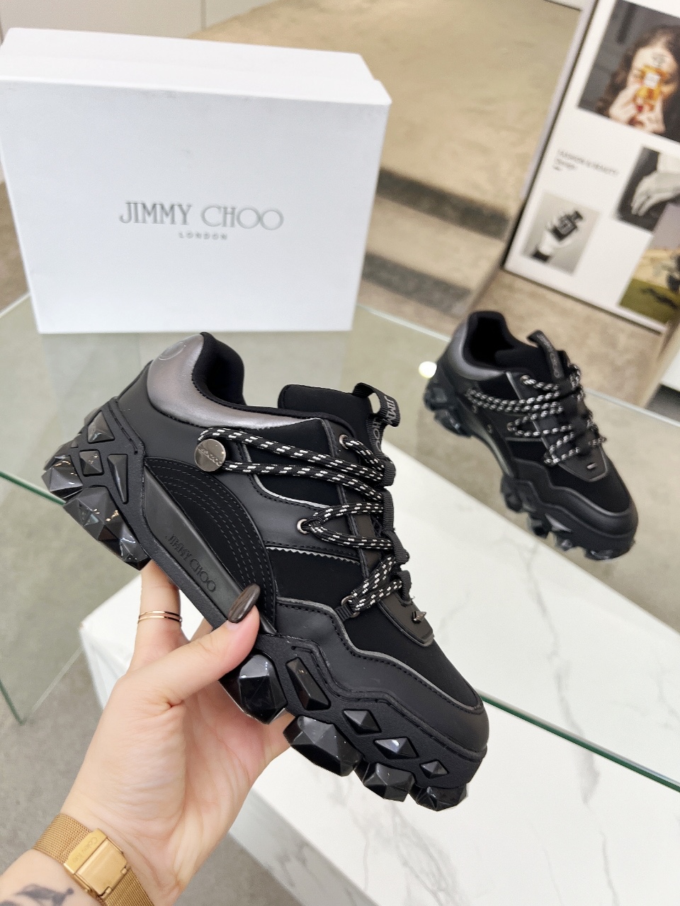 Jimmy Choo Diamond X II Sneakers: Leather, Comfortable, and Fashionable 6 i1757840030084 3015 0 4