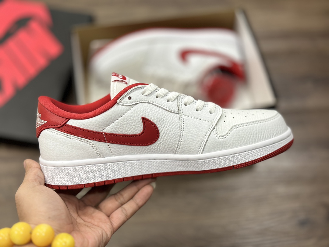 Air Jordan 1 Low aj1 white and red Jordan 1 low-top basketball shoes CZ0790-161