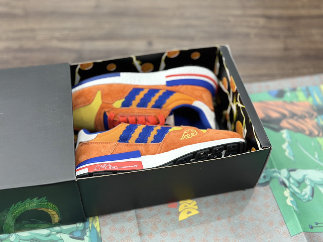 Ad ZX500 RM Boost Dragon Ball joint real popcorn retro running shoes D97046