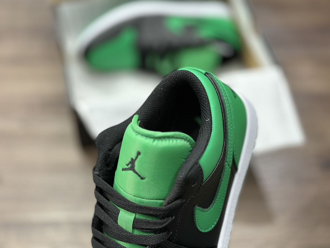 200 Air Jordan 1 Low AJ1 乔1 黑绿 低帮休闲板鞋 553558-065