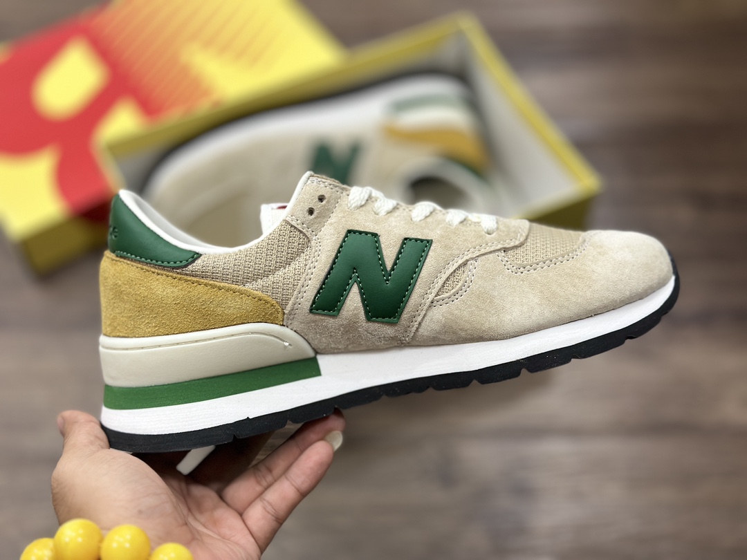 200 NB新百伦New Balance Made in USA 990V1高端美产系列低帮慢跑鞋“橙绿” M990TG1