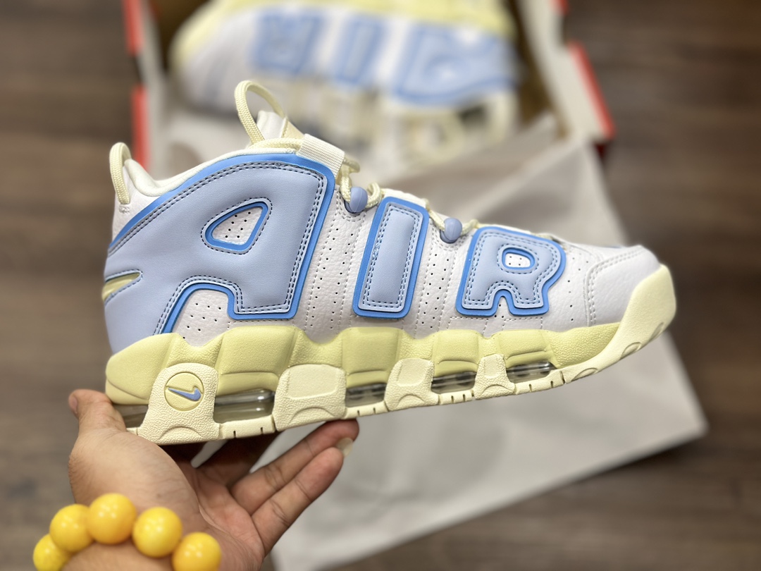 Nike WMNS Air More Uptempo GS”Barely Green0” Pippen basketball shoes FD9869-100