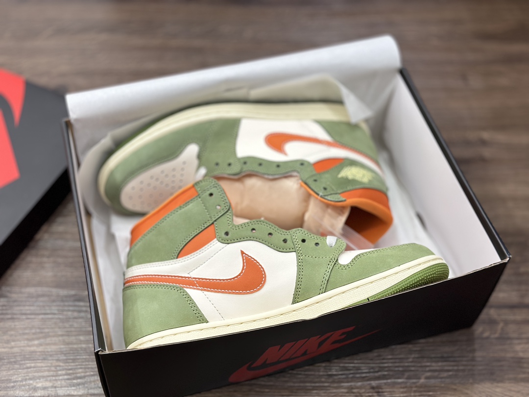 320 Air Jordan 1 Celadon 绿白橙 FB9934-300