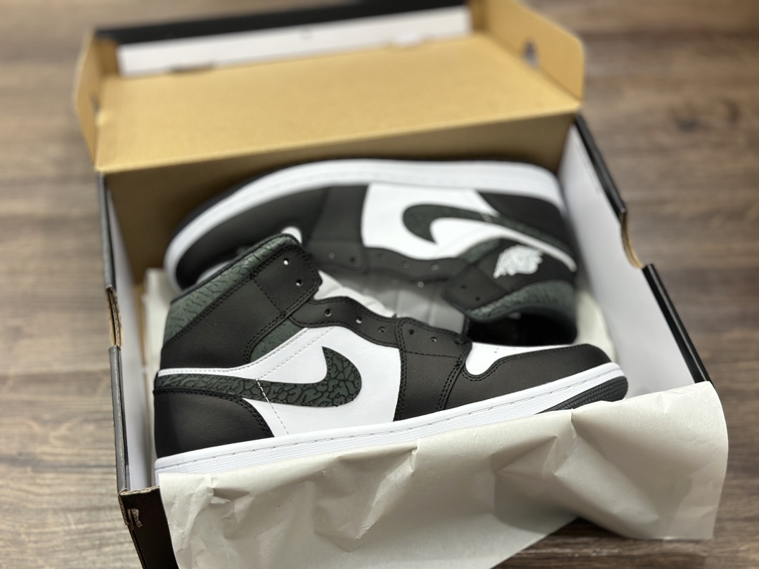 Air Jordan 1 mid AJ1 Joe 1 black and white mid-top casual sneakers FB9911-001