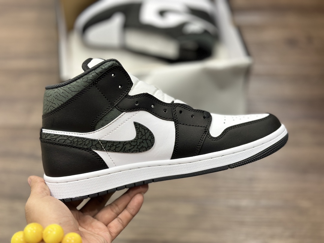 Air Jordan 1 mid AJ1 Joe 1 black and white mid-top casual sneakers FB9911-001