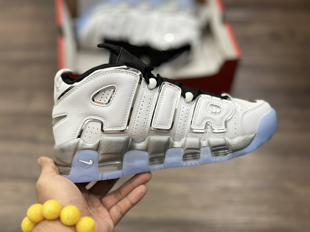 Nike WMNS Air More Uptempo GS”Barely Green0” Pippen Black and White DV7408-100