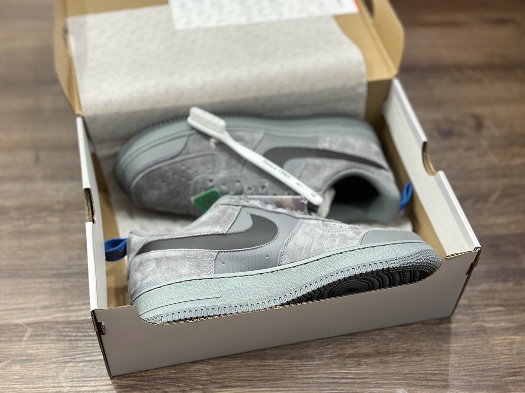 Nike Air Force 1 LOW gray suede Air Force One low-top sneakers DQ1097-001