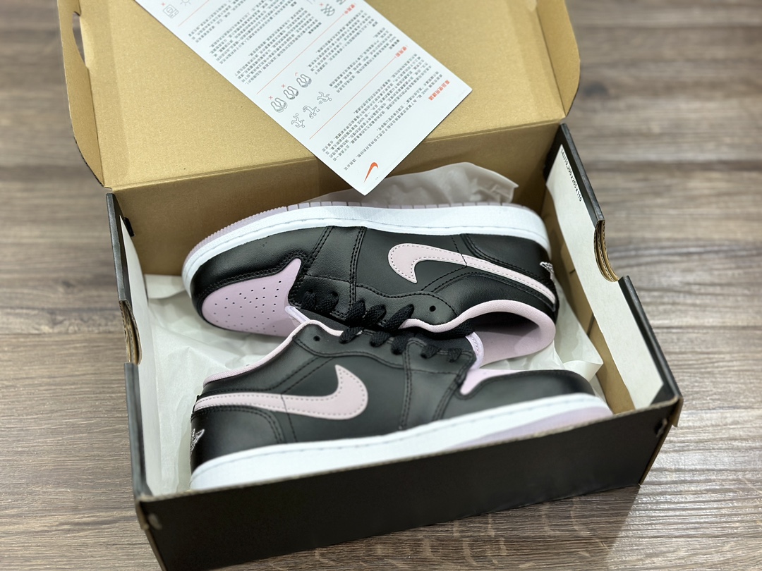 240 Air Jordan 1 Low AJ1 乔1 黑粉 低帮休闲板鞋 DV1333-051