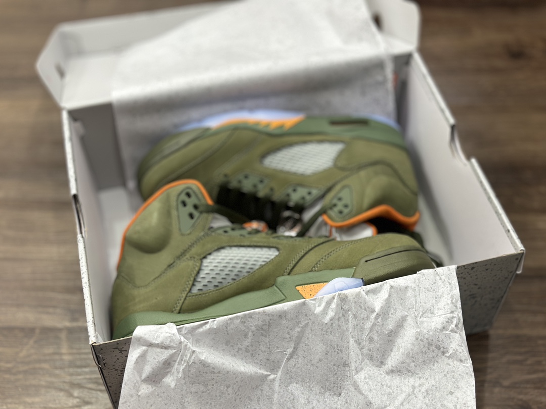 380 Air Jordan 5 Retro "Olive" 高帮 橄榄绿 AJ5 乔5 高邦 橄榄绿 DD5087-308