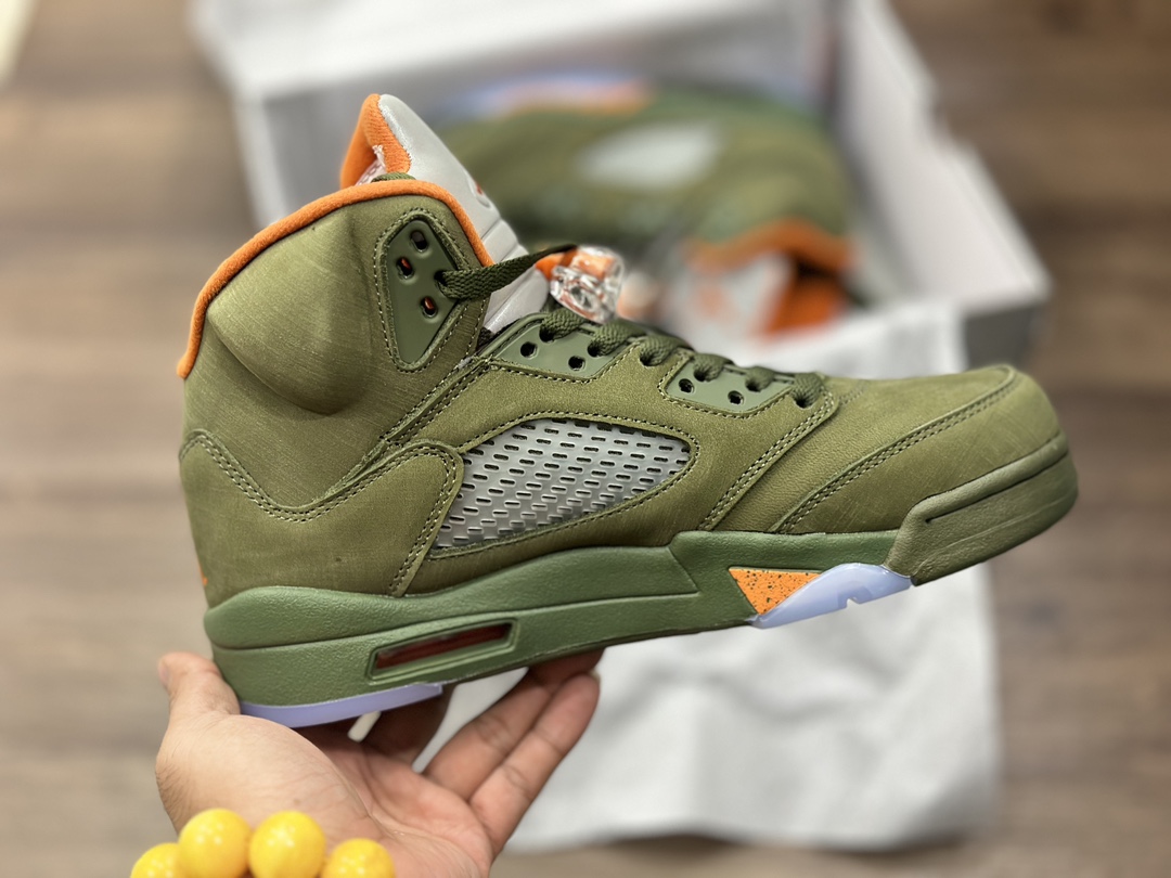 380 Air Jordan 5 Retro "Olive" 高帮 橄榄绿 AJ5 乔5 高邦 橄榄绿 DD5087-308