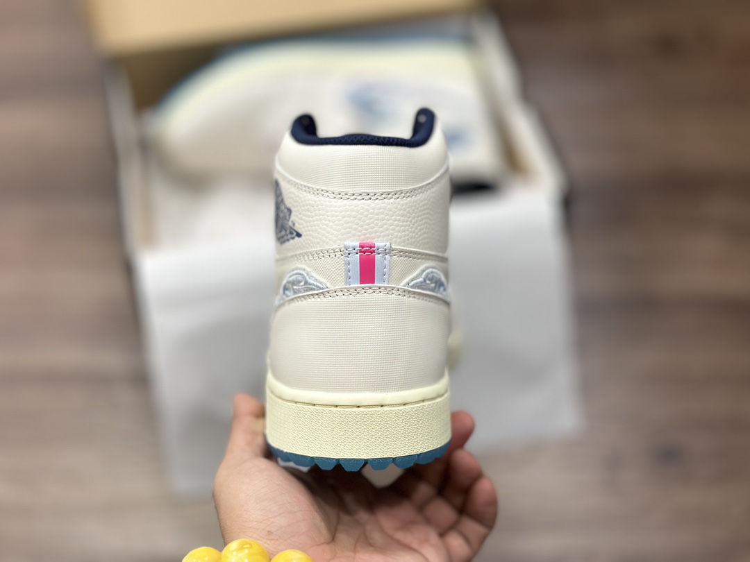 300 Michelle Wie West x Jordan Air Jordan 1High Golf 白粉脚趾 FV3565-100