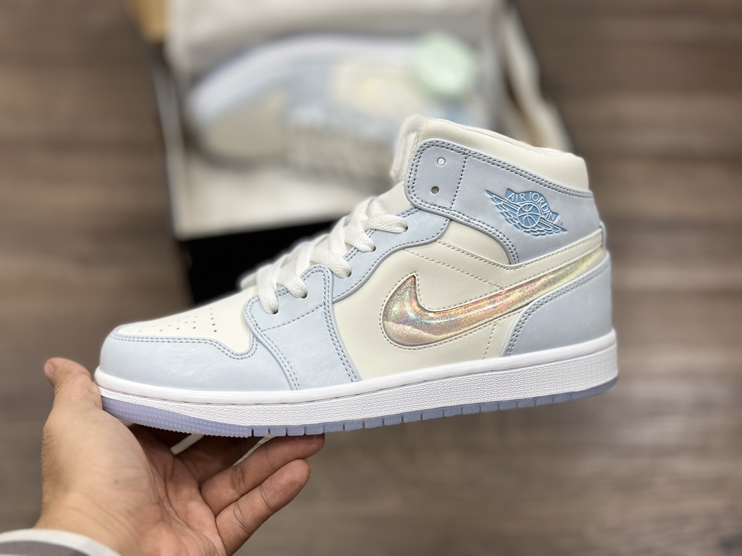 220 Air Jordan 1 Mid 蓝白 中帮 AJ1 篮球鞋 FQ9117-400