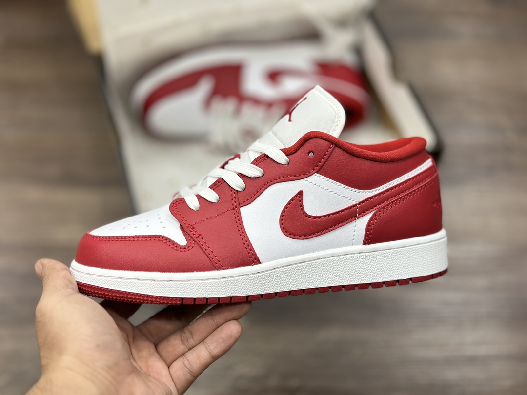 240 Air Jordan 1 Low AJ1 乔1 白红 低帮休闲板鞋 553560-611