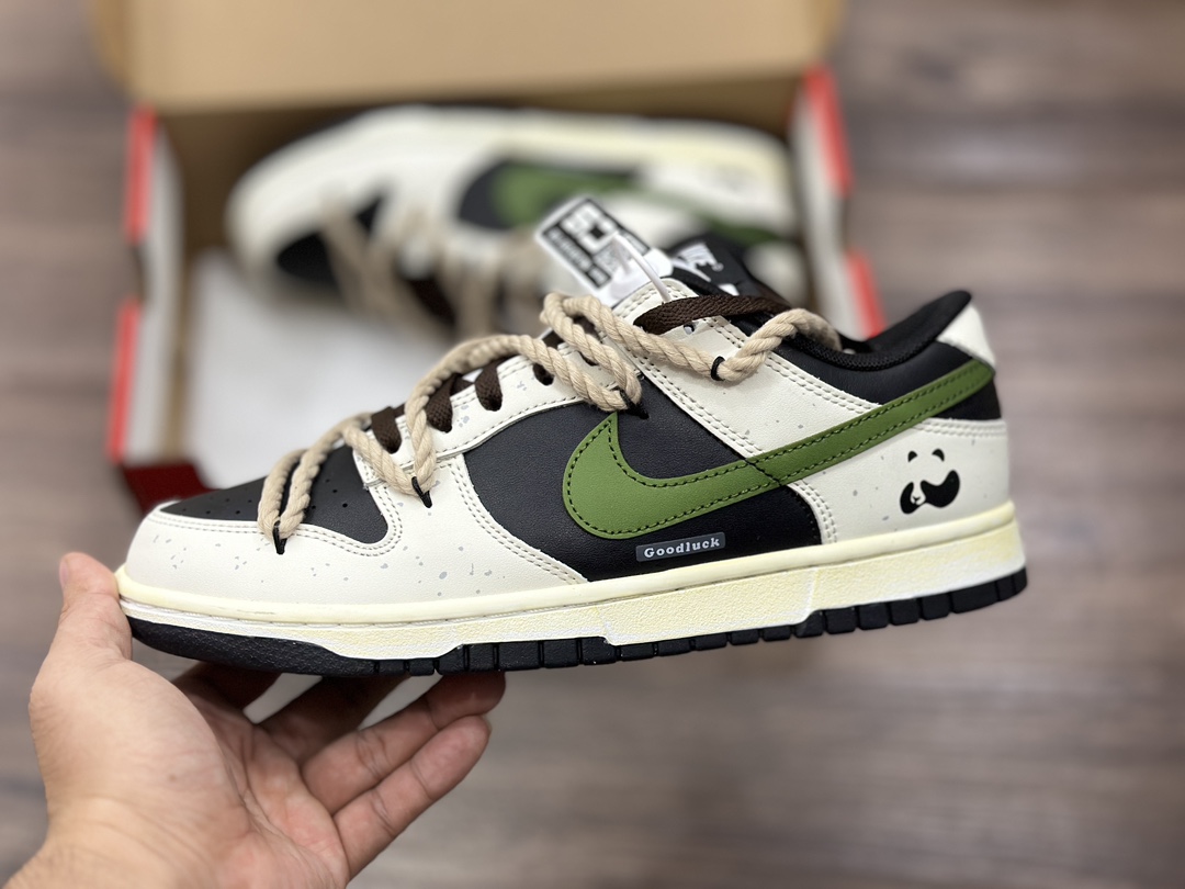 220 NIKE SB Dunk Low 绑带 熊猫低帮休闲运动鞋 DD1391-100