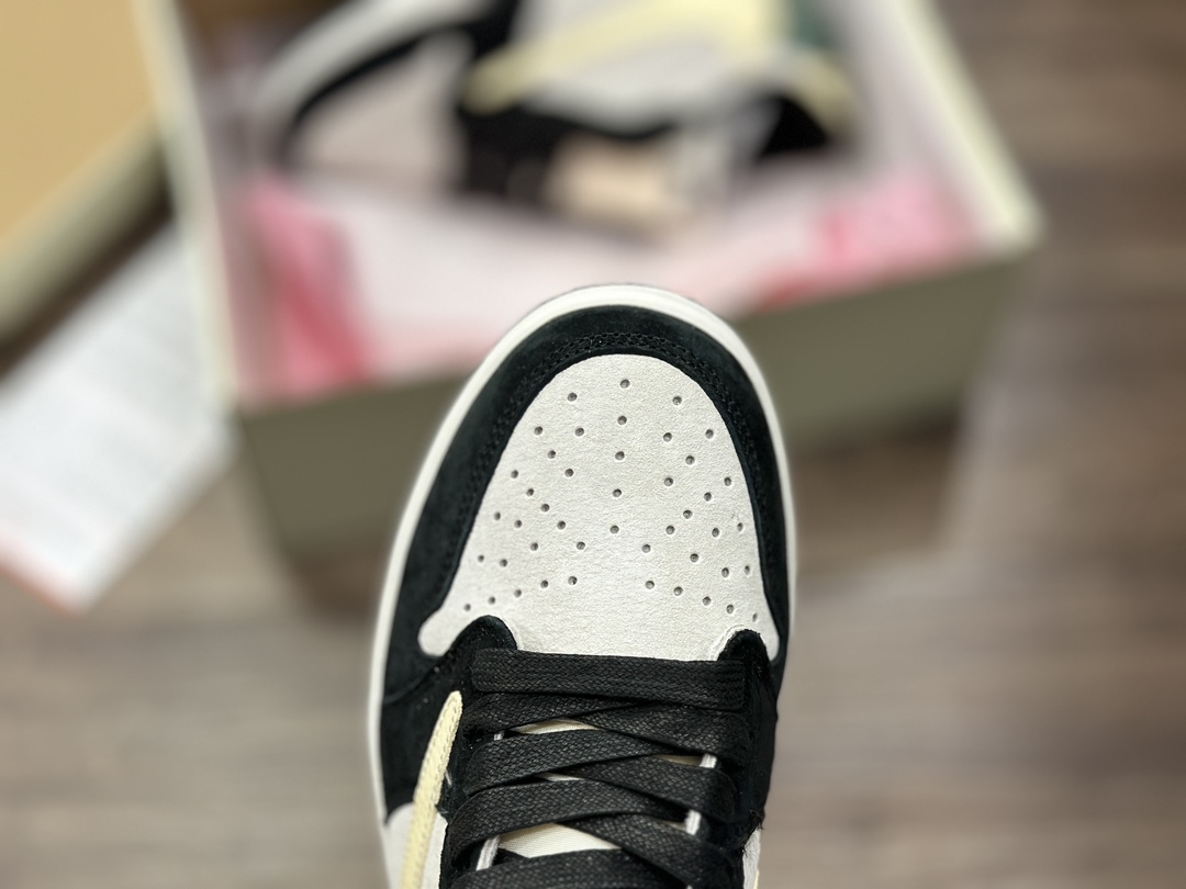 220 Fragment x TS x Air Jordan 1 Low 三方联名倒钩低帮 篮球鞋 DM7866-678