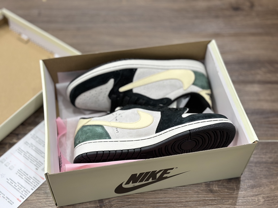 220 Fragment x TS x Air Jordan 1 Low 三方联名倒钩低帮 篮球鞋 DM7866-678