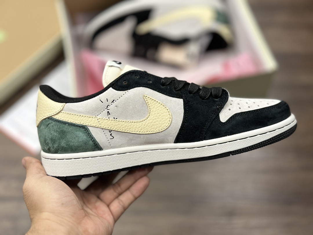 220 Fragment x TS x Air Jordan 1 Low 三方联名倒钩低帮 篮球鞋 DM7866-678