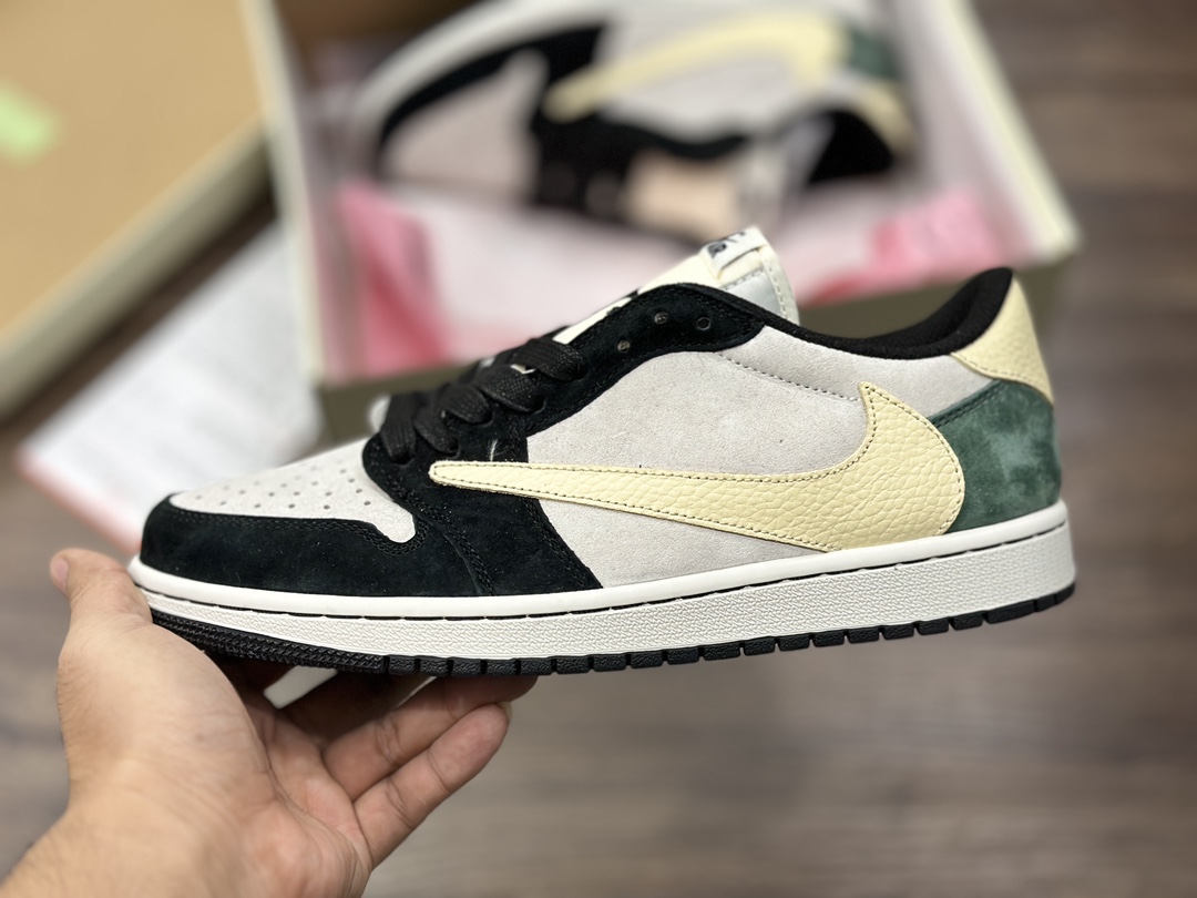 220 Fragment x TS x Air Jordan 1 Low 三方联名倒钩低帮 篮球鞋 DM7866-678